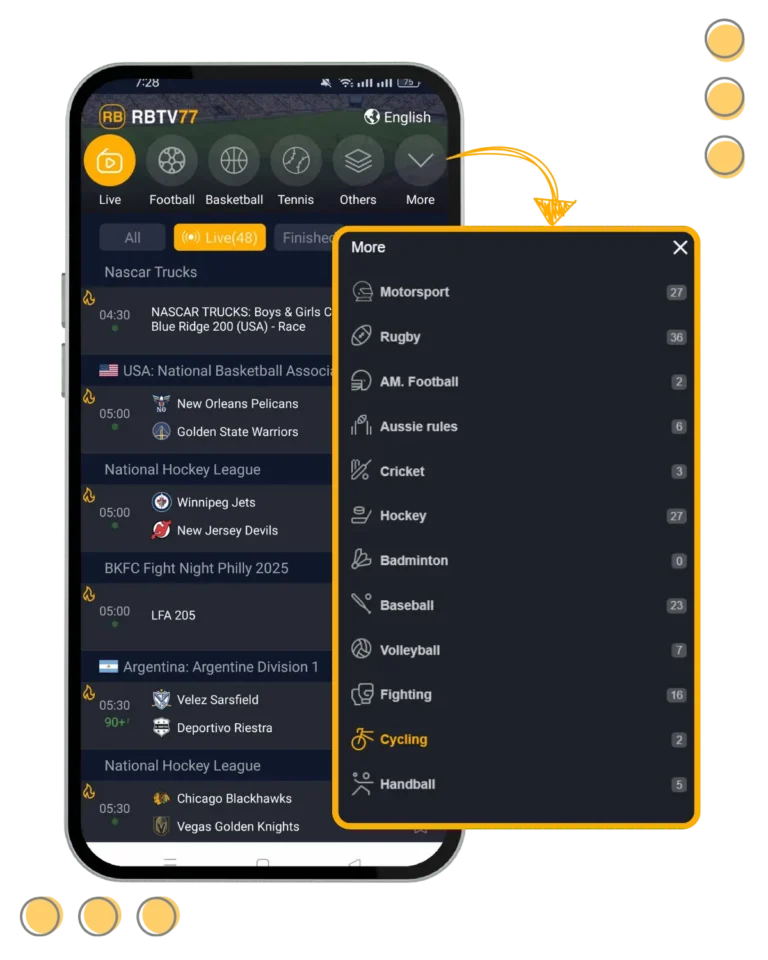 more sports categpries